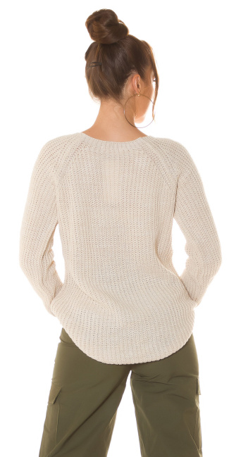 Tredy Basic comfy fit Pullover Beige